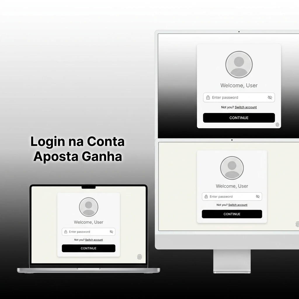 Tela de login da conta Aposta Ganha com campos de e-mail e senha para acesso seguro à plataforma de apostas