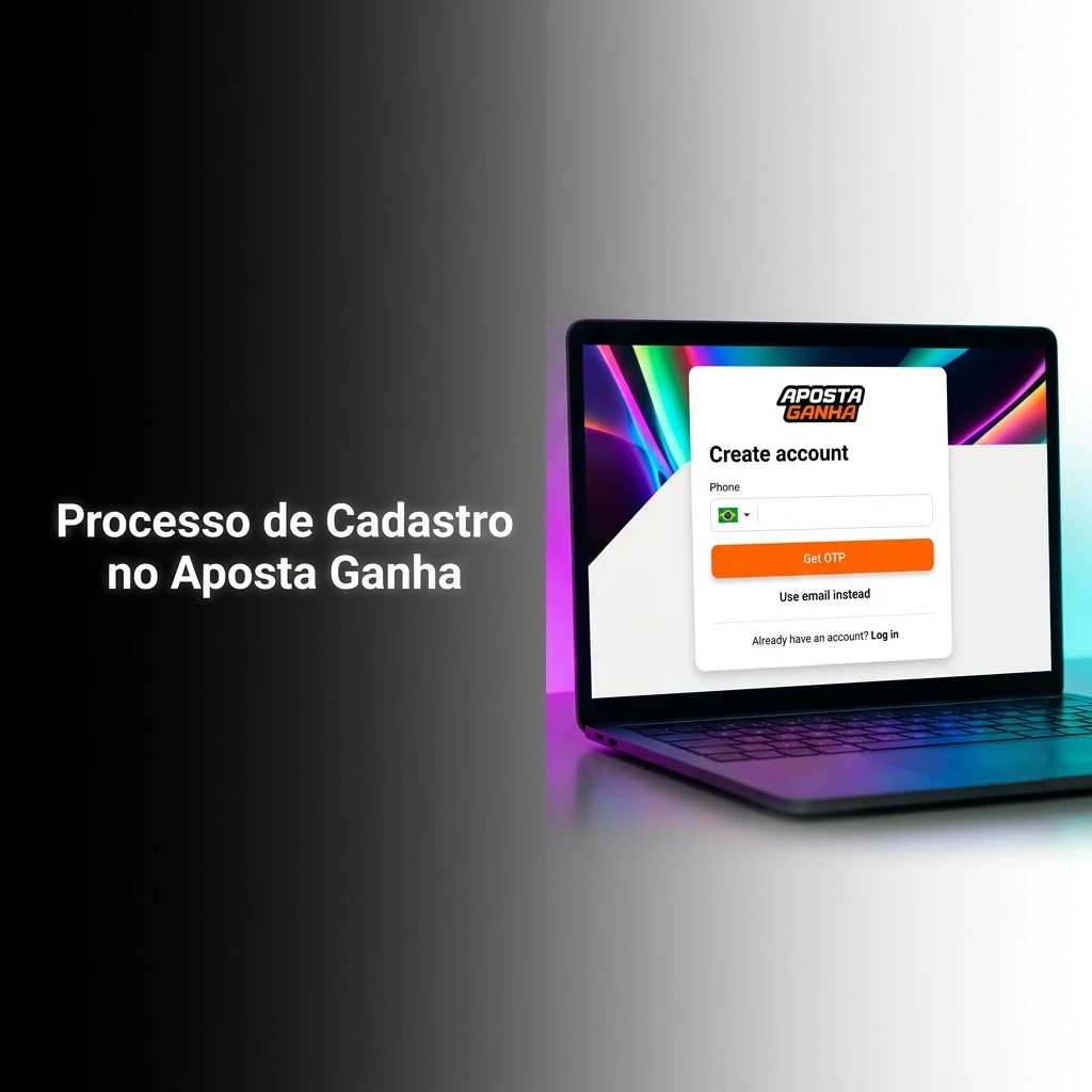 Passo a passo do processo de cadastro no Aposta Ganha com formulário e bônus de boas-vindas